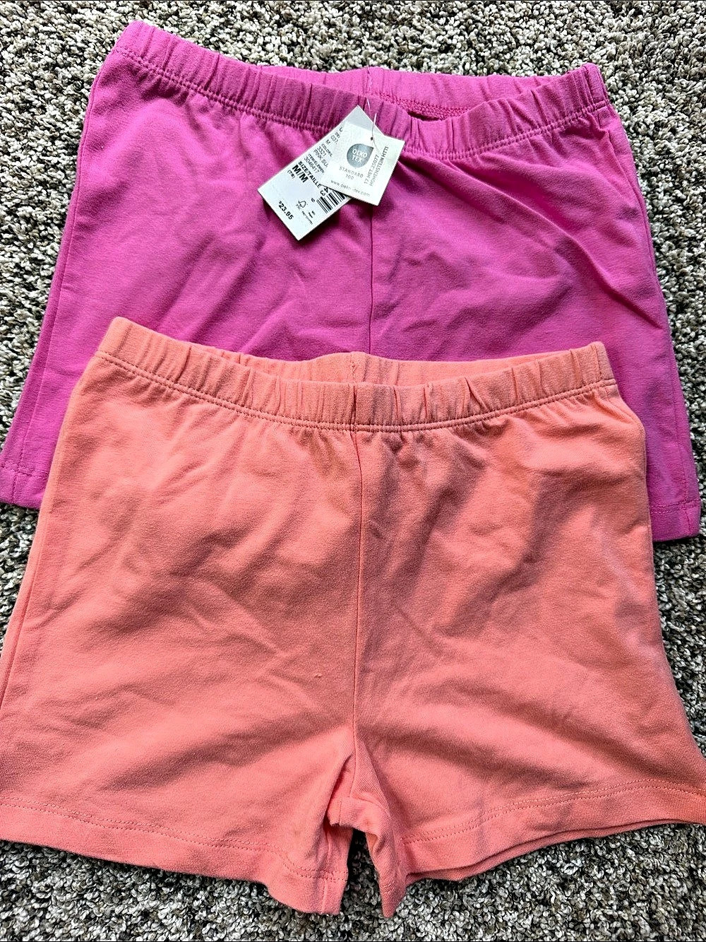 NWT 2 The Children's Place Girls Basic Cartwheel Shorts Coral and Pink M (7/8)